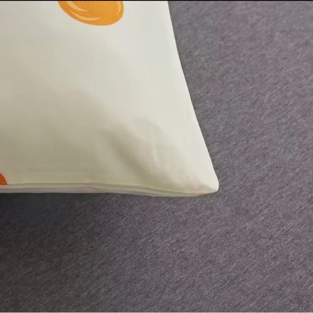 Urban Outfitters 3pcs Queen Duvet Cover Set Oranges Bedding 2 Pillowcases NEW - Picture 6 of 7